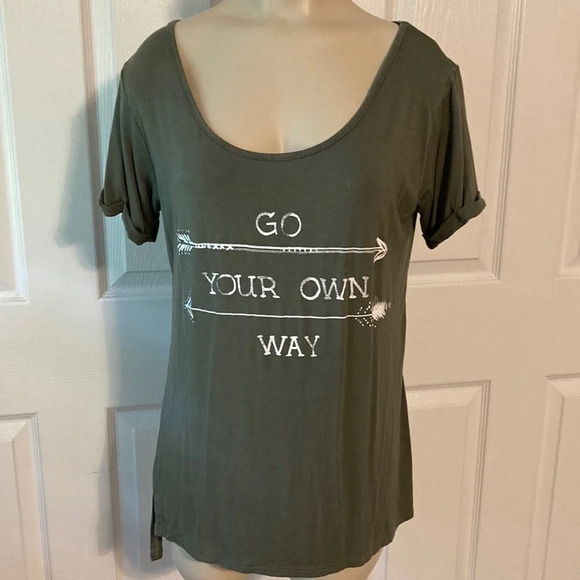 Alya Short Sleeve Go Your Own Way Top S - Picture 1 of 16